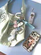 Mobile phone-shaped charm