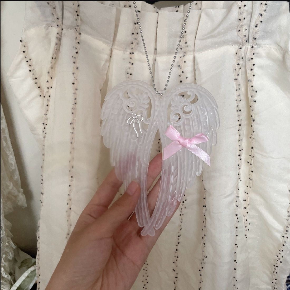 Angel's wings bag charm