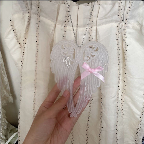 Angel's wings bag charm