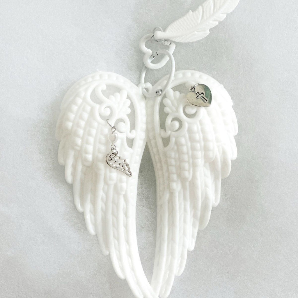 Angel's wings bag charm