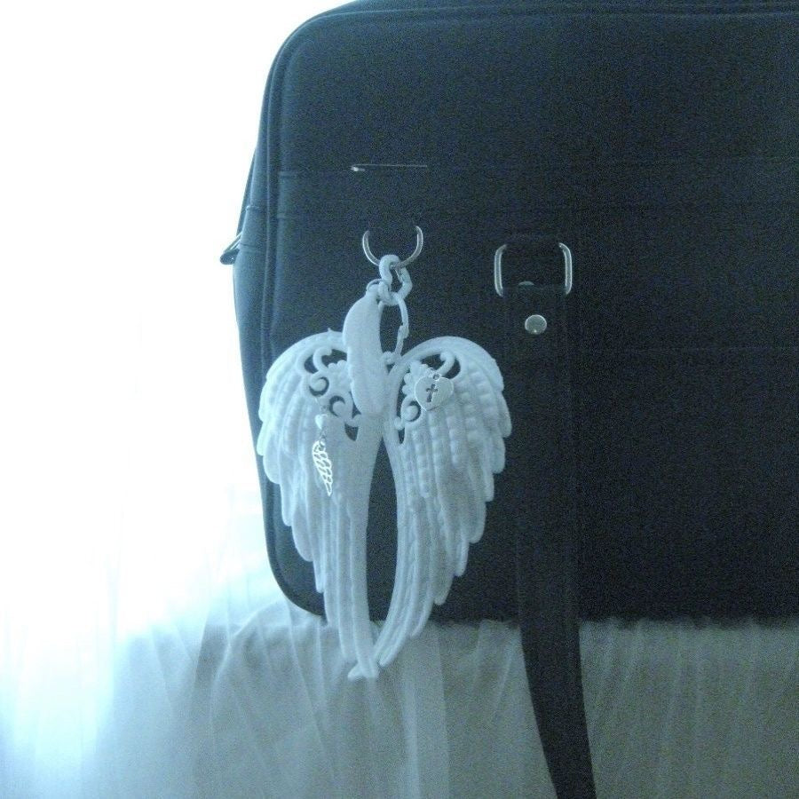 Angel's wings bag charm