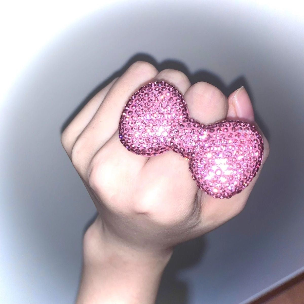 Hello kitty diamond bow ring