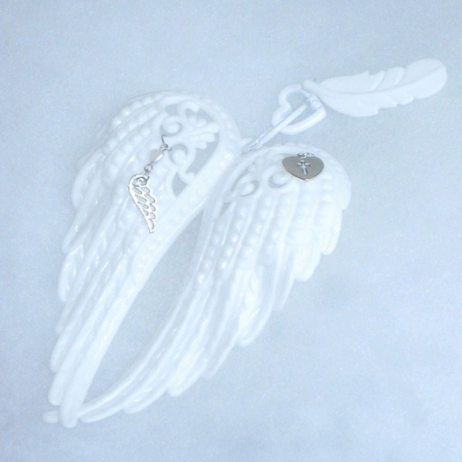 Angel's wings bag charm