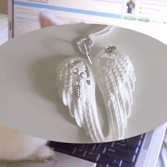Angel's wings bag charm