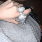 Hello kitty diamond bow ring
