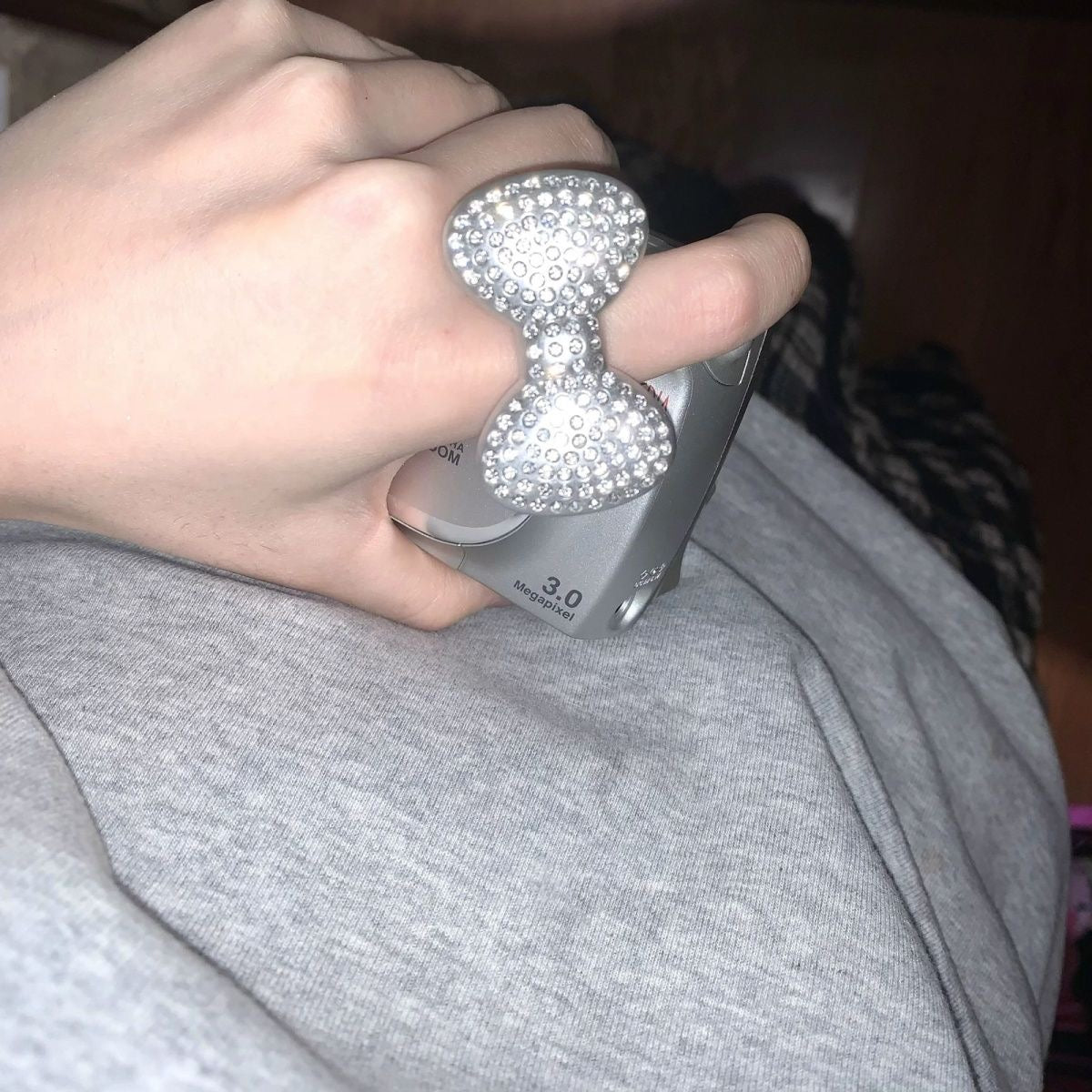 Hello kitty diamond bow ring