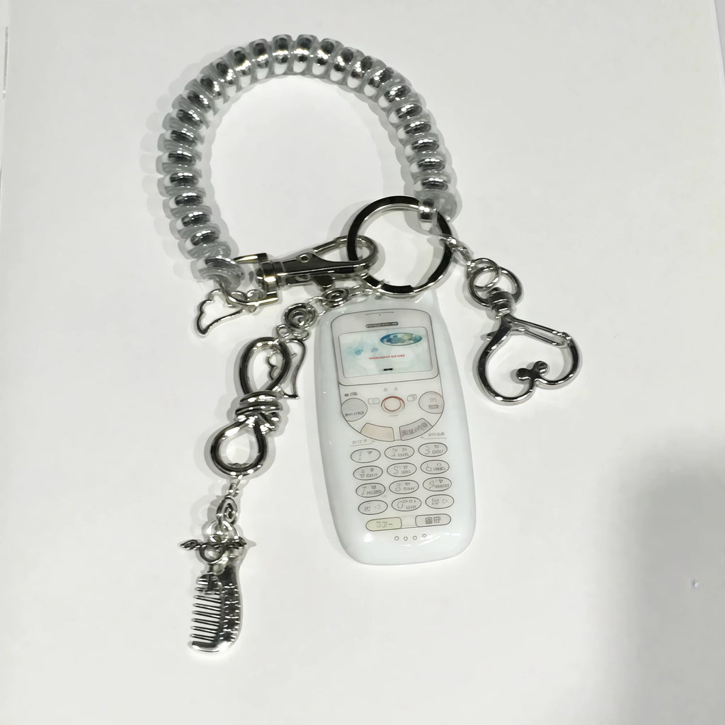 Mobile phone-shaped charm